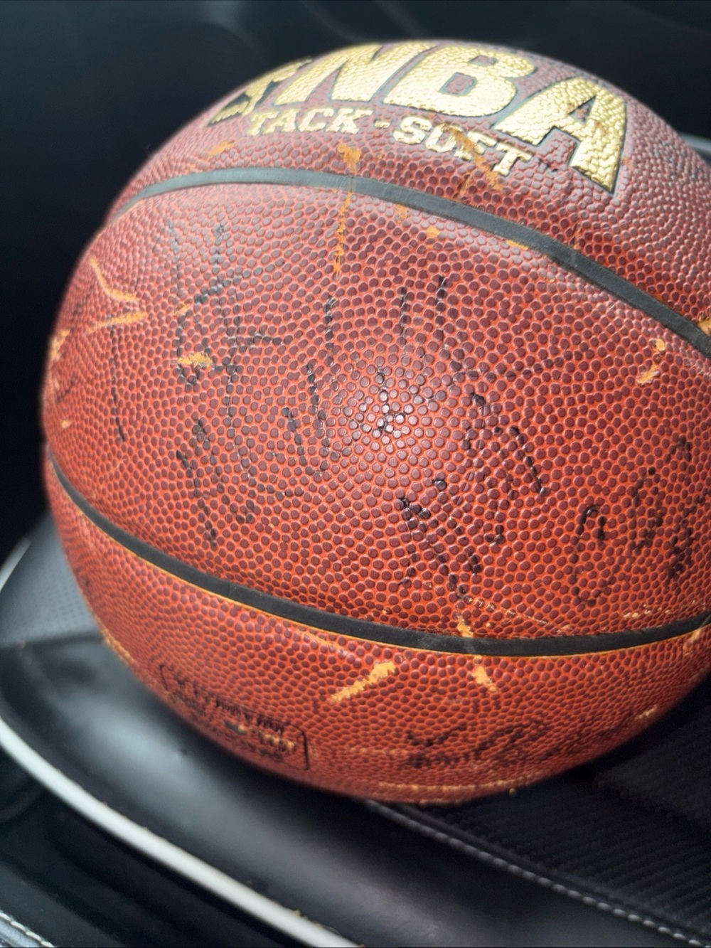 NBA 2 NBA Spalding Autographed Basketball by Blazers 1990-1991